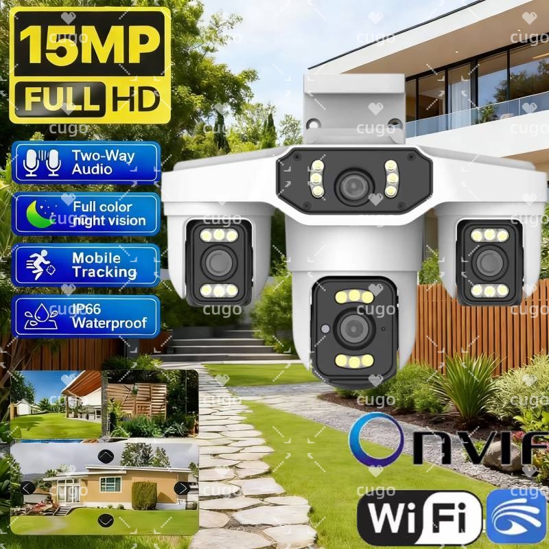 15MP 8K Wifi IP Camera Three L - đánh giá và giá Pan Tilt Bracket