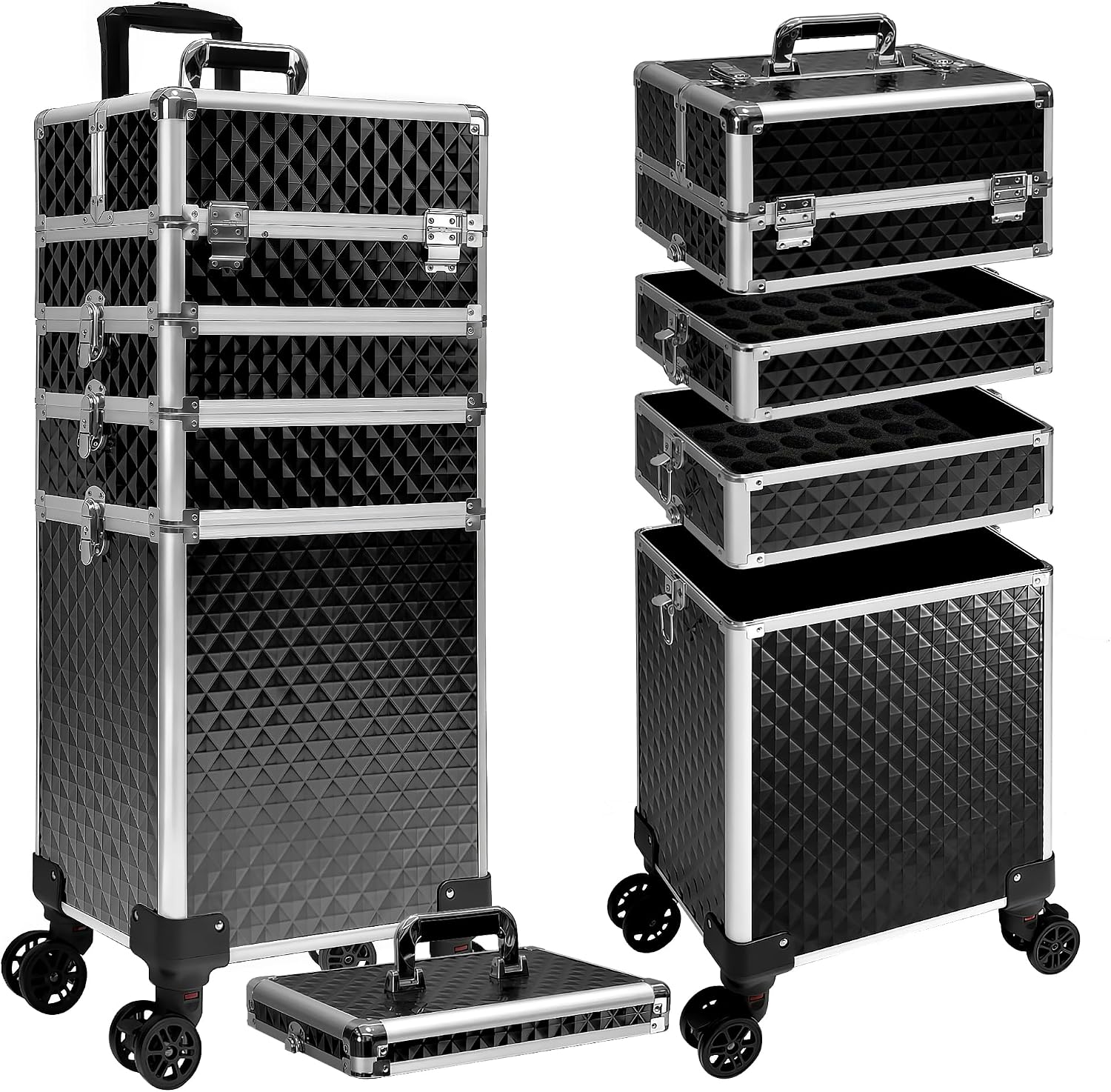 Rolling Makeup Train Case, Cos - đánh giá và giá Caster Wheel