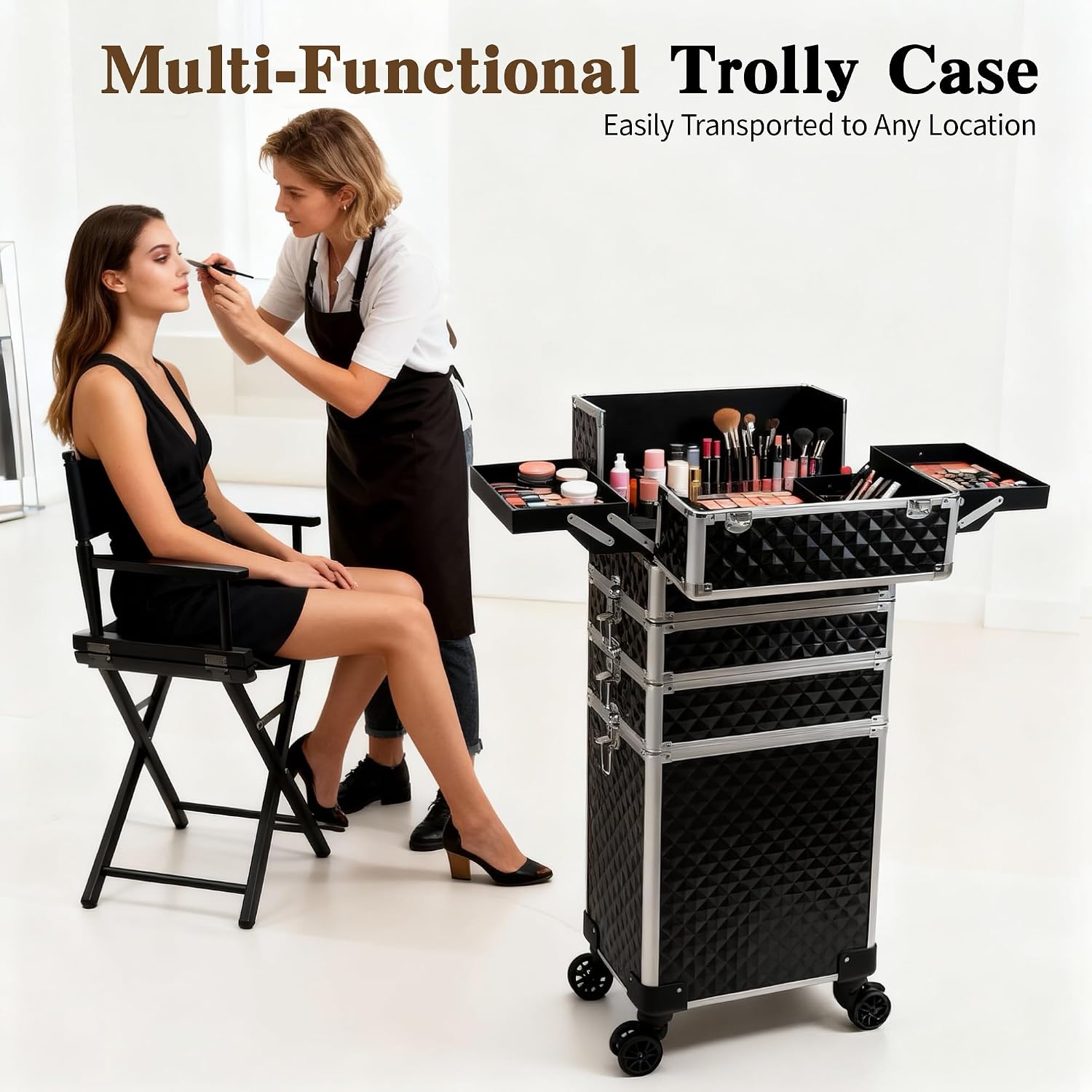 Rolling Makeup Train Case, Cos - đánh giá và giá Caster Wheel